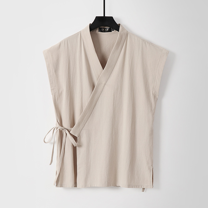 Chinese Men's Cotton Linen Tan - Men'S Kimono Accessories recension och pris