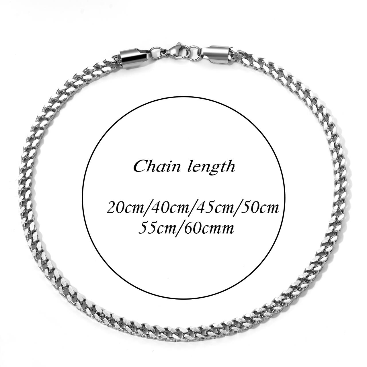 Stainless Steel Link Wheat Bra - Men Accessories Neck Chain recension och pris